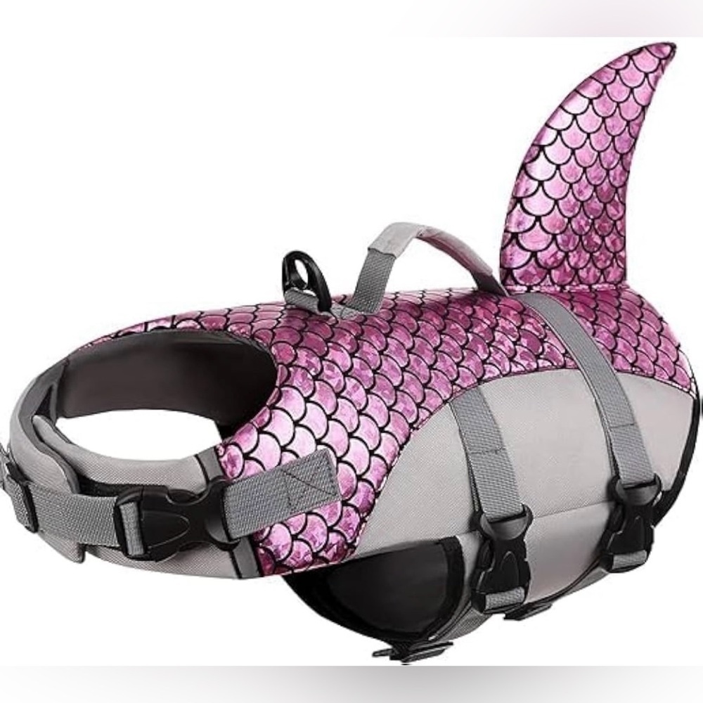 Dogs Purple & Gray Fin Lifejacket With High Buoyancy Size XL